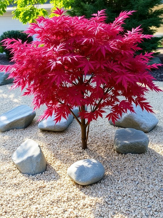 maple tree with granite