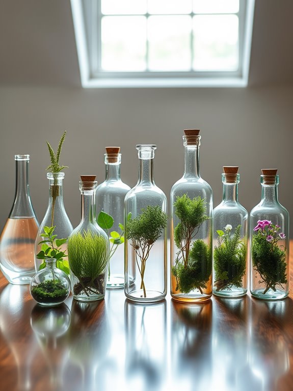 miniature glass garden display