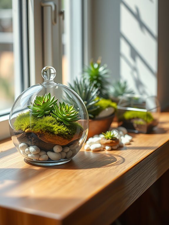 miniature indoor plant ecosystems
