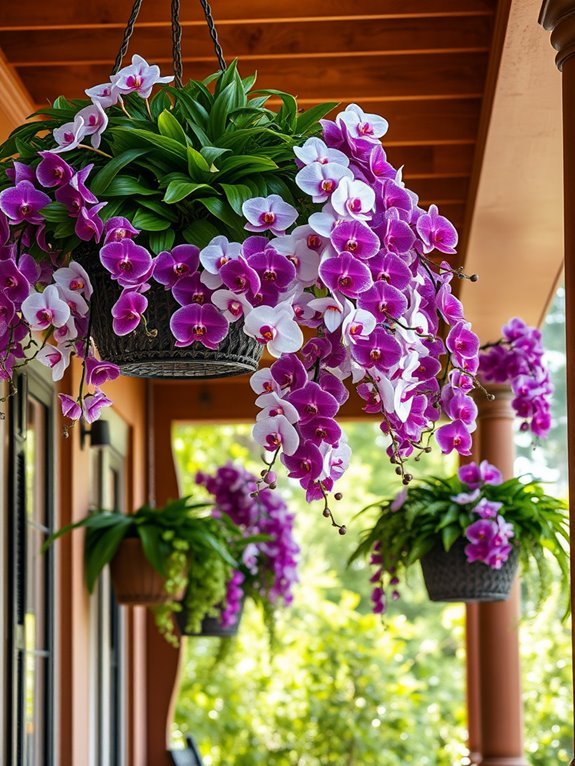 miniature orchid hanging display