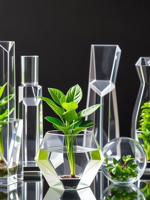 modern angular glass vessel