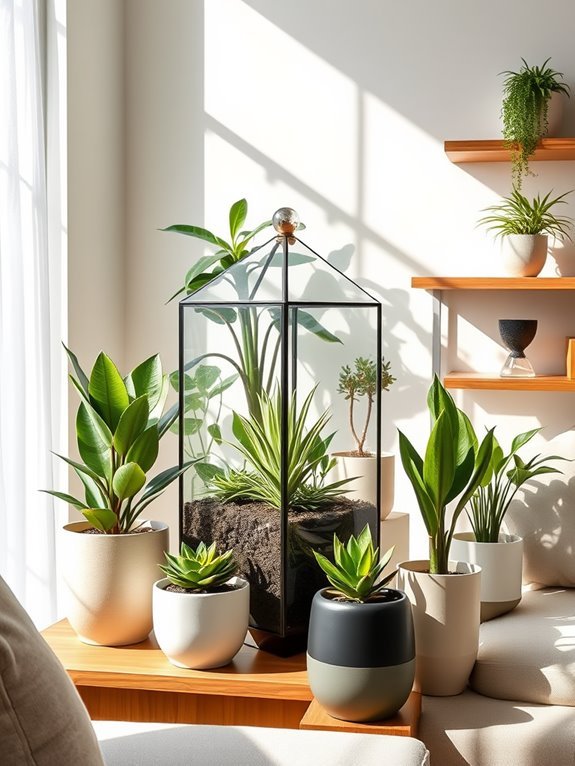modern indoor plant display