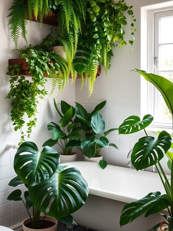 moisture loving bathroom plants