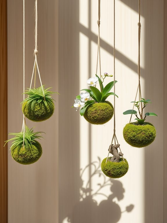 moss covered plant balls