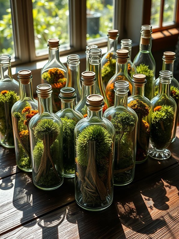 mossy botanical art illustration