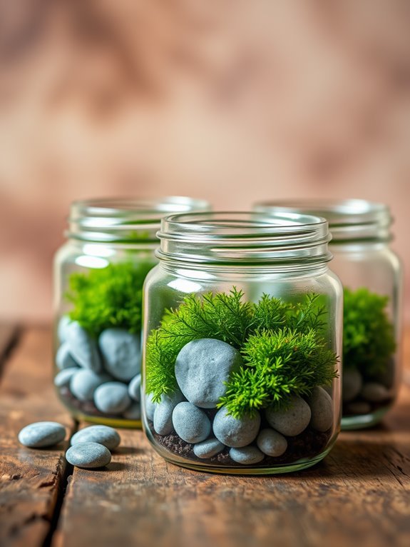 mossy stone indoor ecosystem