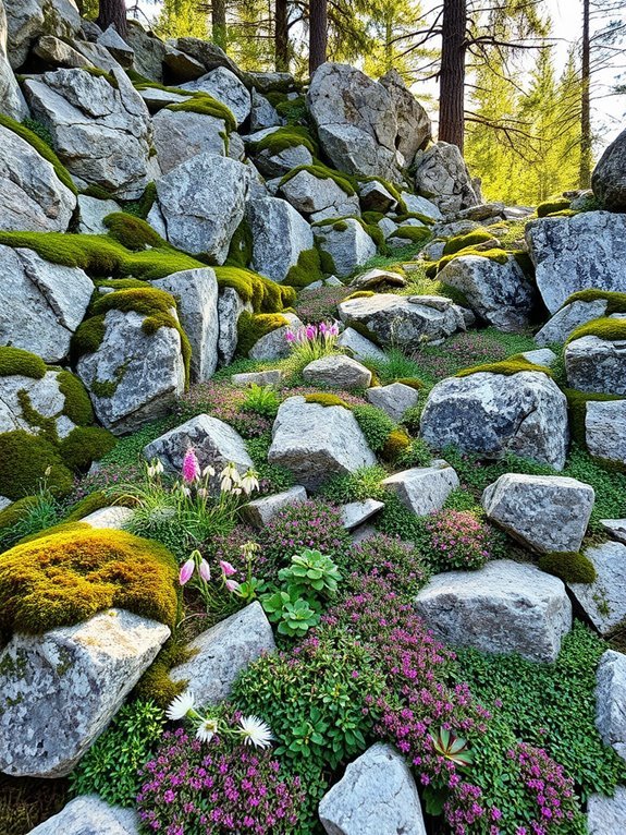 mountainous landscape with flora