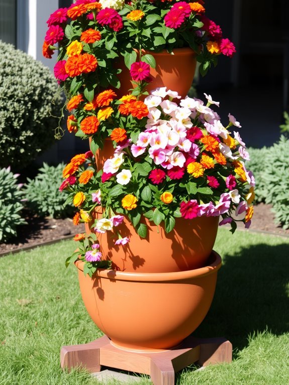multi level floral display