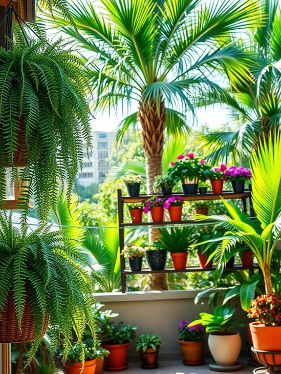multi tiered botanical arrangements
