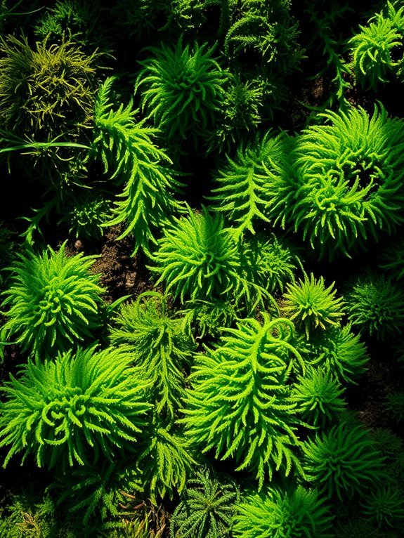 mysterious green forest fungus