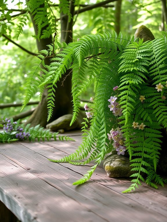 natural fern display arrangement