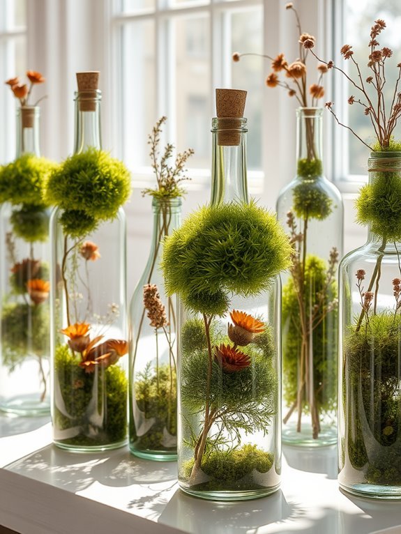 natural moss floral display