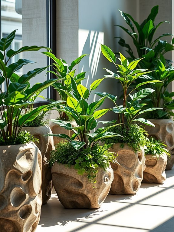 natural stone planter design