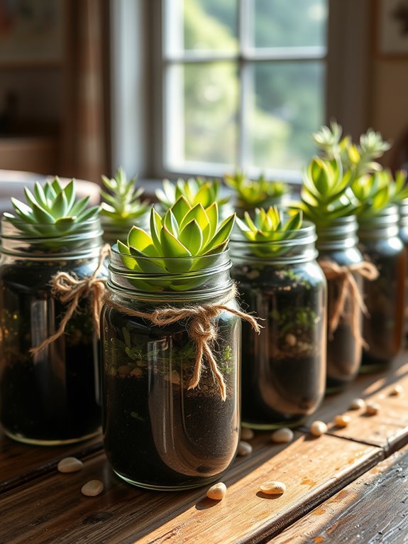 natural wooden table decoration