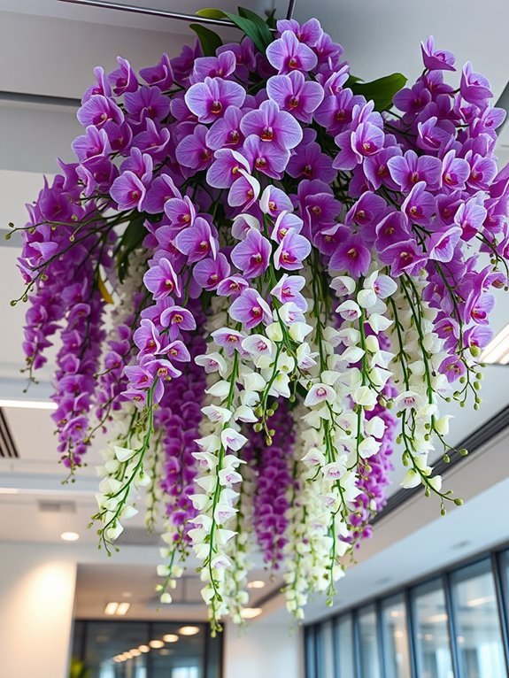 orchid arrangement for hanging