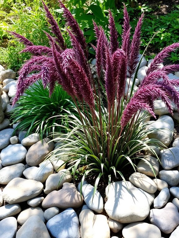 ornamental purple grass plant
