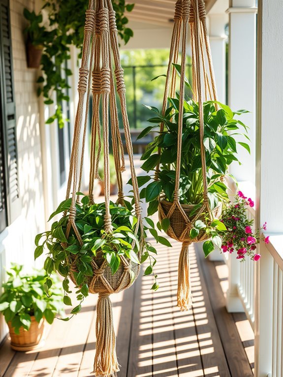 oversized macrame plant hangers