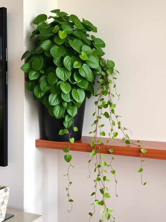 pilea and string of hearts