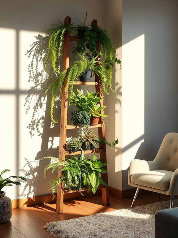 plant display ladder stand
