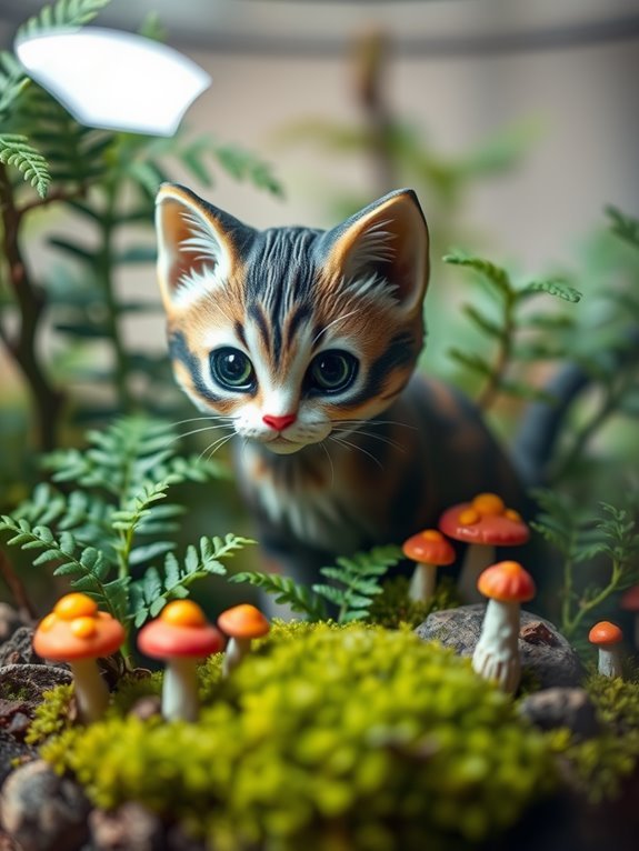 playful feline sculpture design