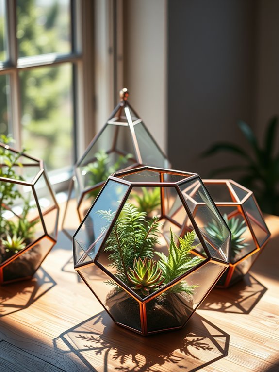playful geometric plant display