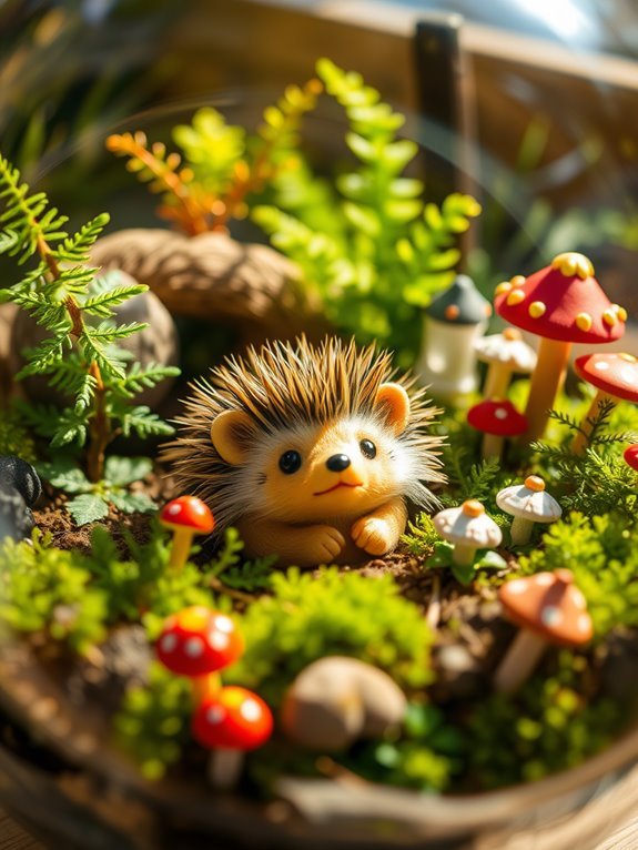 playful hedgehog decorative piece