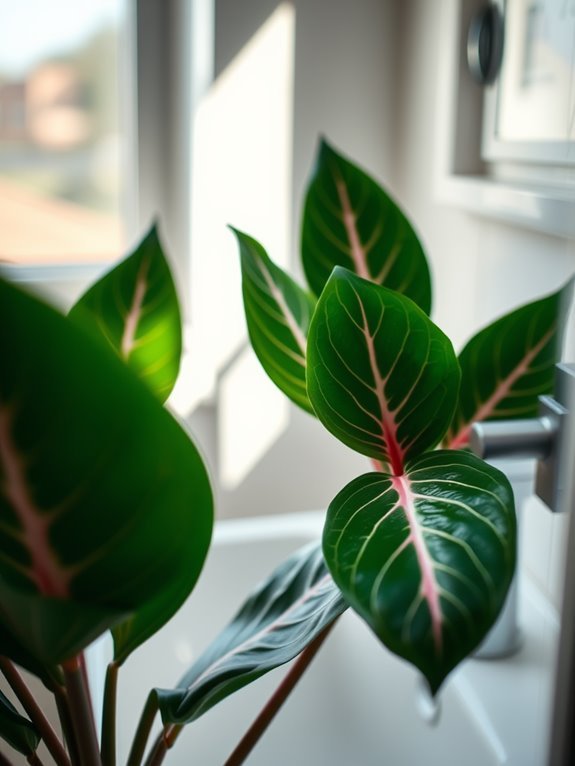 prayer plant with leaves