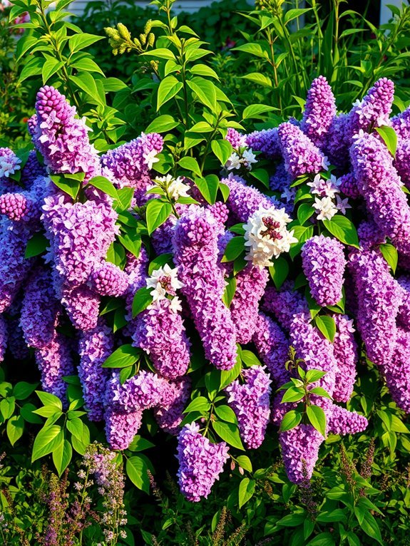 purple flowering shrub plant