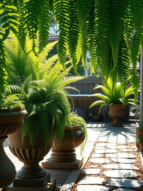 realistic green fern decor
