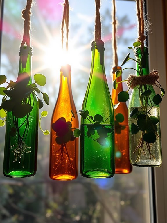 recycled glass garden planter