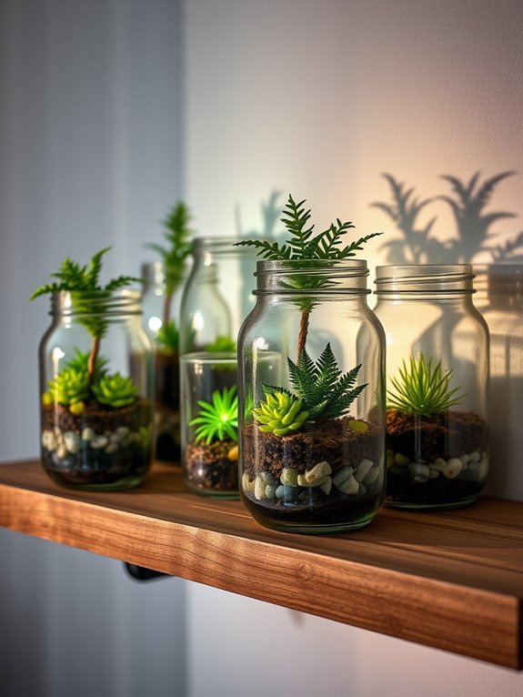 recycled glass terrarium design