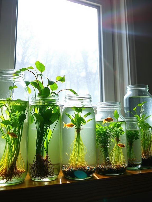 recycled jar aquarium project