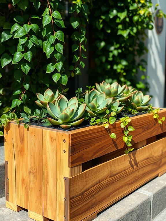 recycled wood gardening box