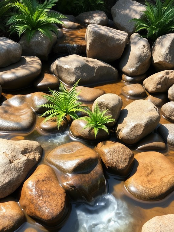 river rock water feature