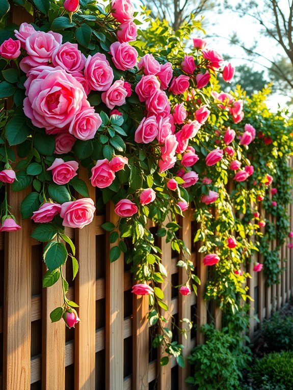 romantic climbing rose vines