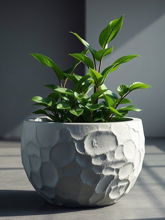 rough surface flower pot
