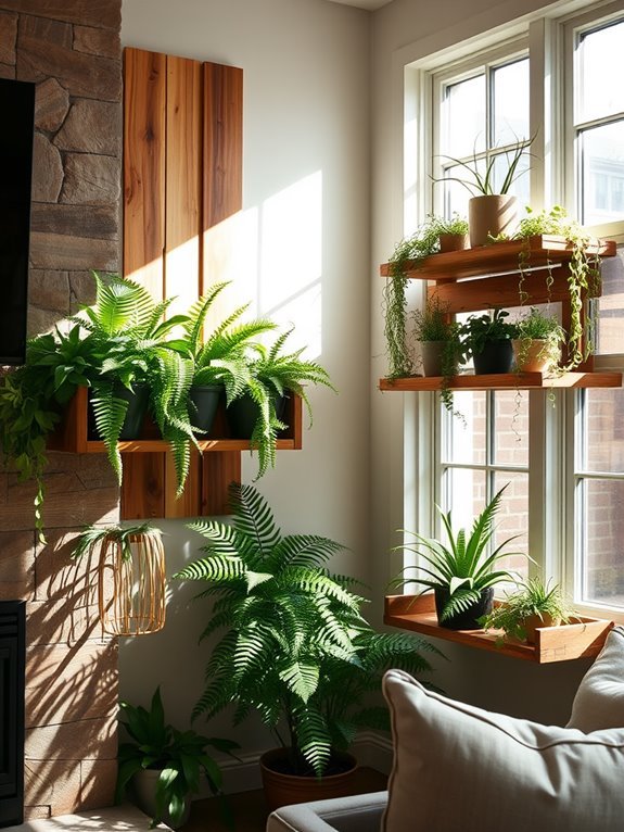 rustic pallet wood shelves