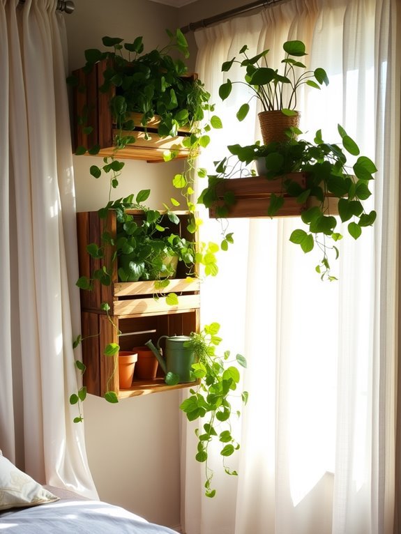 rustic repurposed wood crates