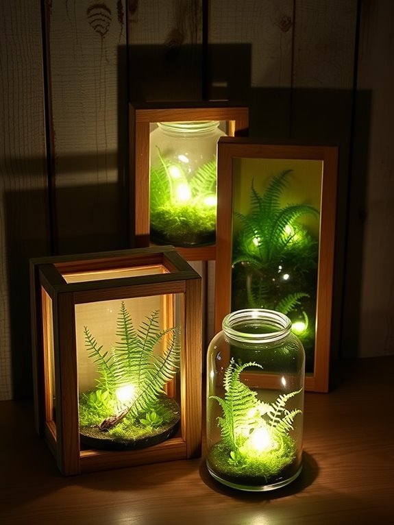 rustic terrarium lantern design
