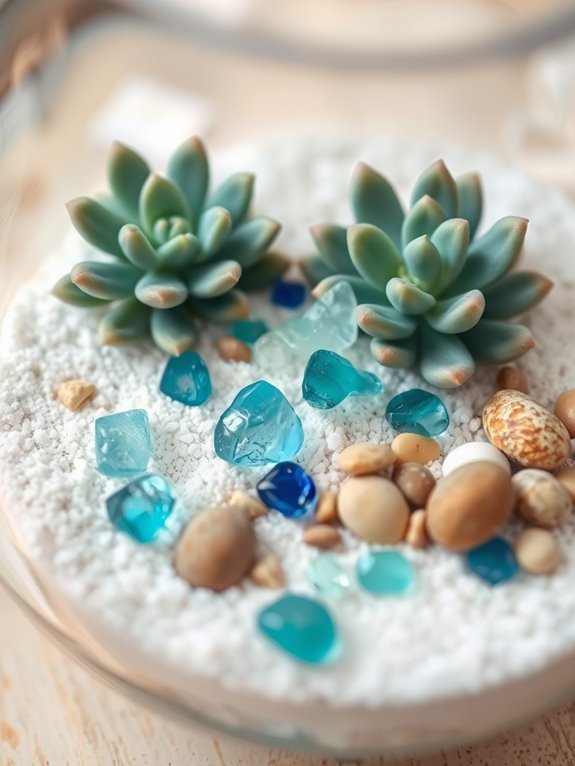 sea glass mini garden