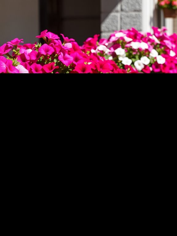 seasonal colorful petunia blooms