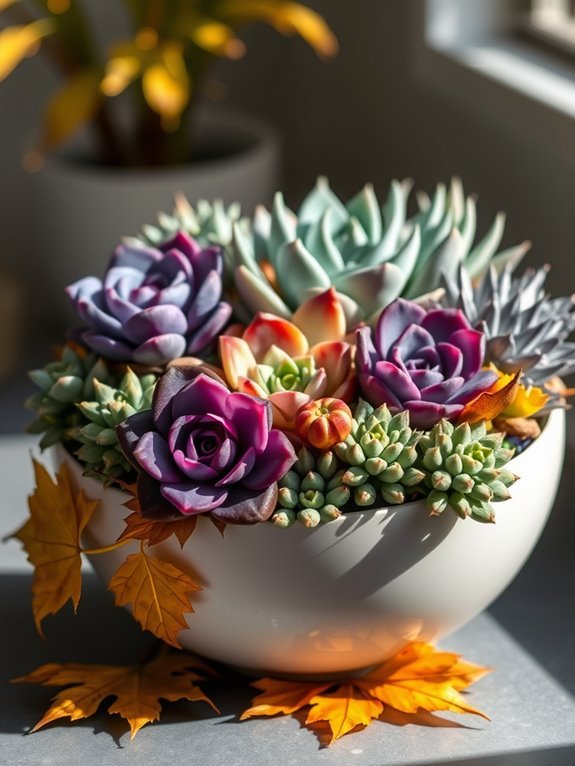 seasonal succulent arrangement inspiration