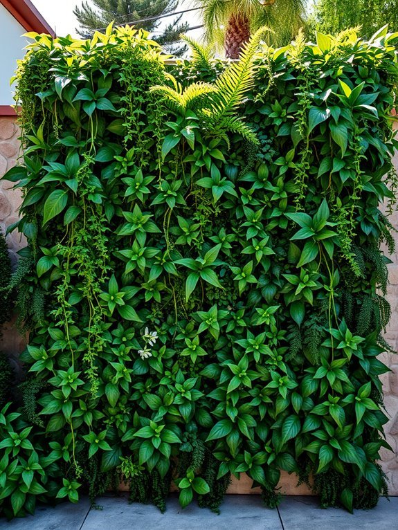 secluded faux plant walls