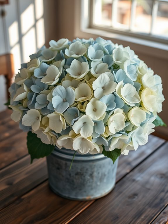silk floral arrangement display