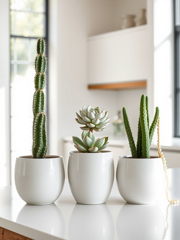 simple cacti decorative set