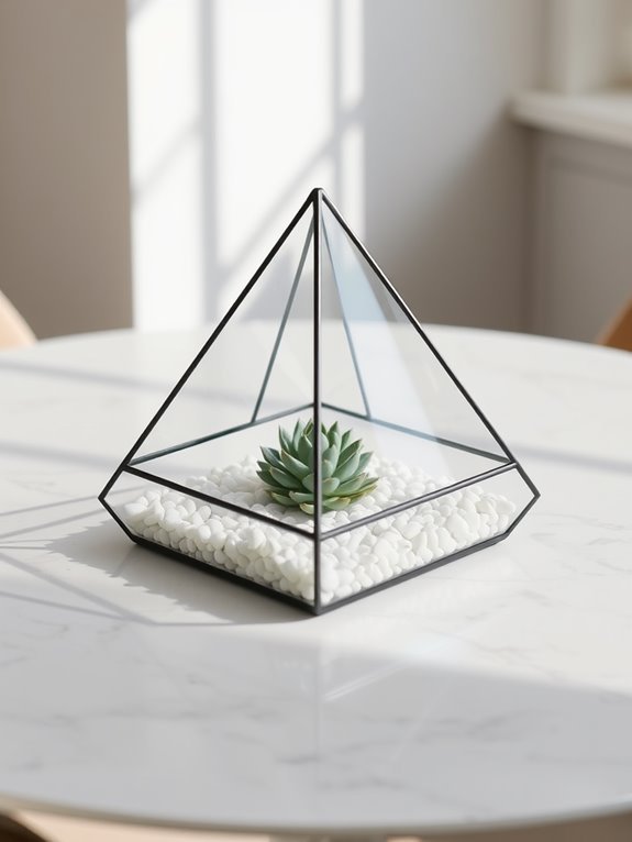 simple geometric plant display