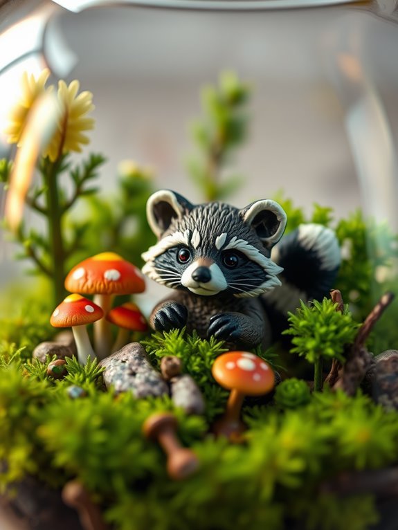 sly raccoon decorative statue
