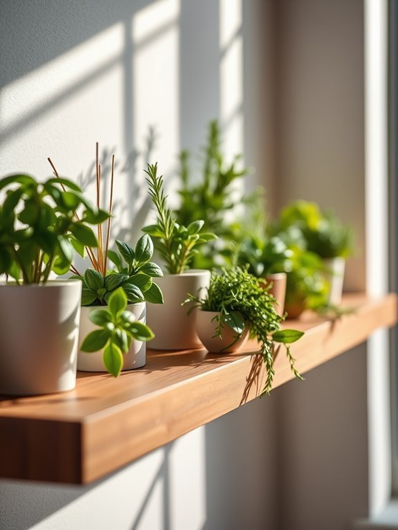 small artificial plant display