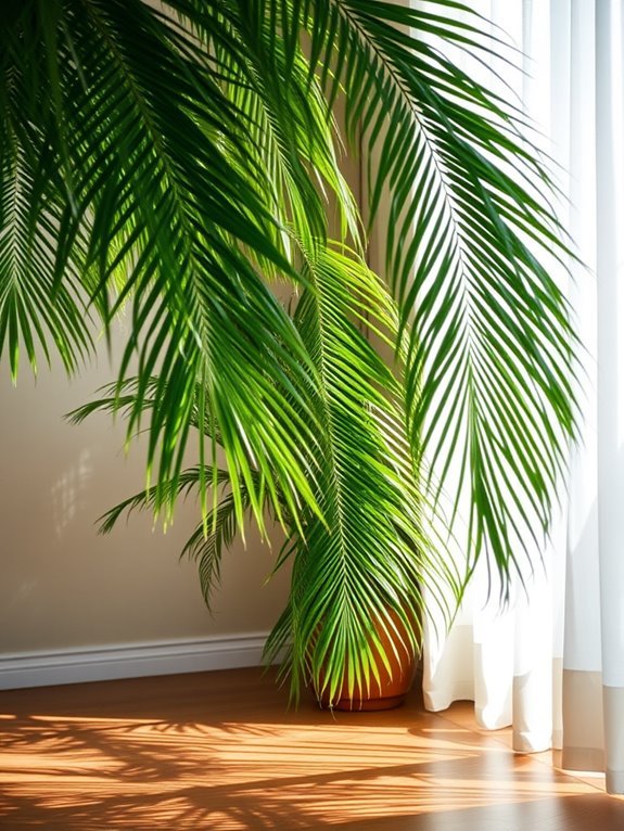 small tropical palm tree