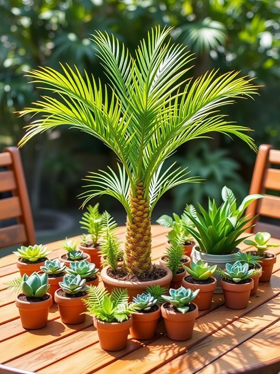 small tropical plant decor